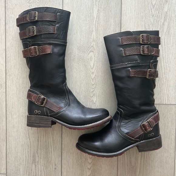 Bed Stu Dorset Women’s Leather Moto Style Boots with Buckles 7.5 - Picture 5 of 11